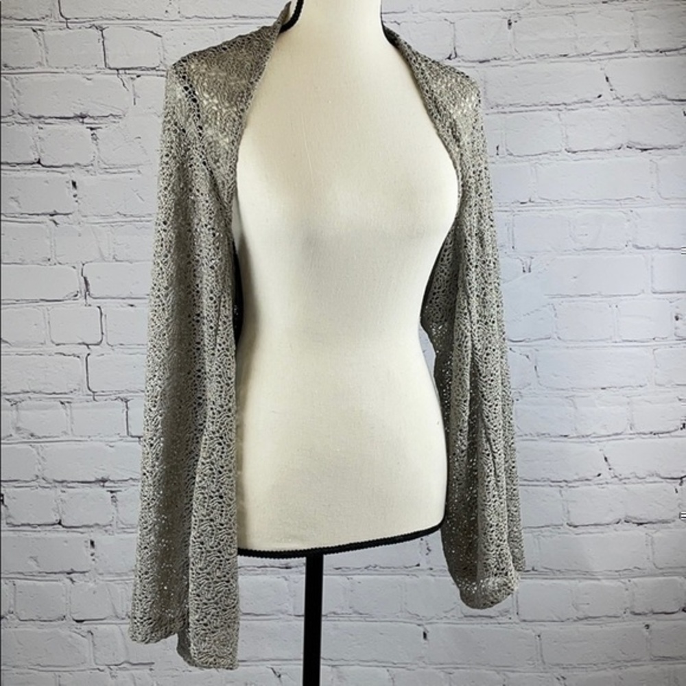 NWT Alexis gray lace shrug one size never worn